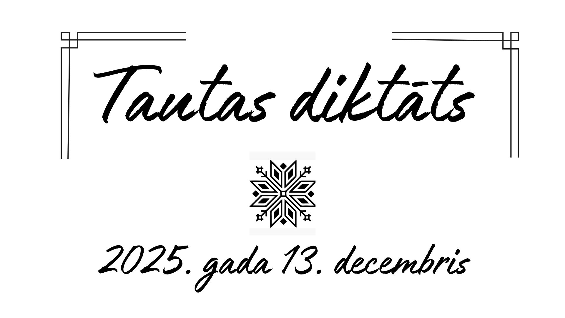 Tautas diktāts Tautas diktāts