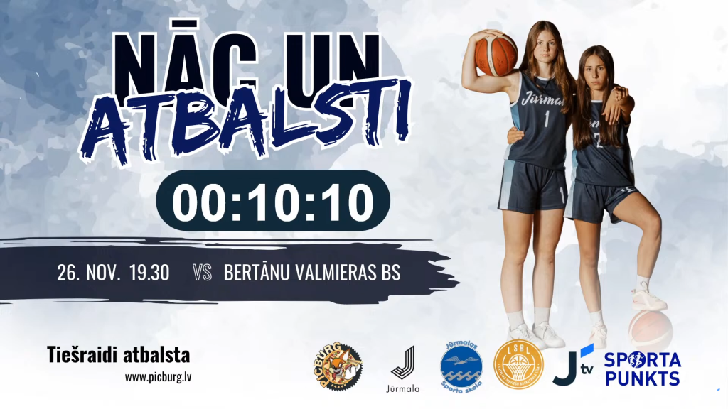 Tiešraide: 26.11.2025 plkst. 19:30 Jūrmala – Bertānu Valmieras BS
